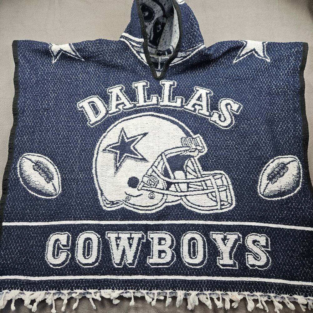 Dallas Cowboys Poncho Blanket Hoodie Gaban Jorongo Helmet Football Fan Stadium